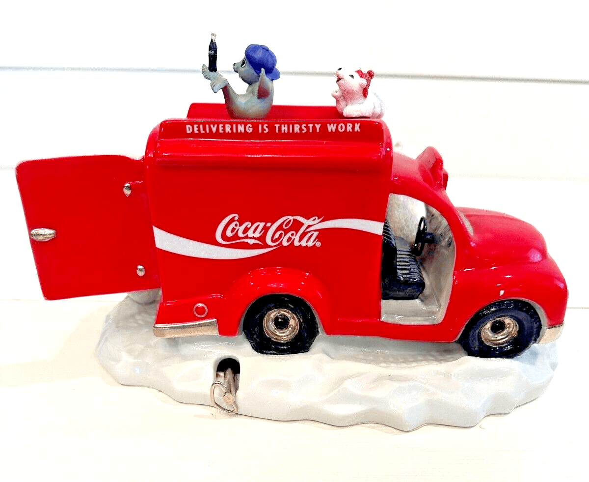 1998 Coca Cola Always Franklin Mint Wind Up Musical Motion Sculpture Truck-NICE! - Thumbnail 9