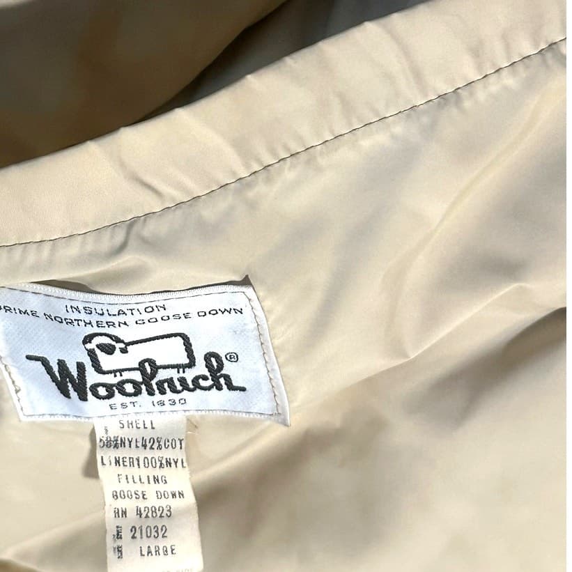 Woolrich Arctic Goose Down Filled Parka Coyote Fur Tan Men's Size L-Excellent - Thumbnail 12