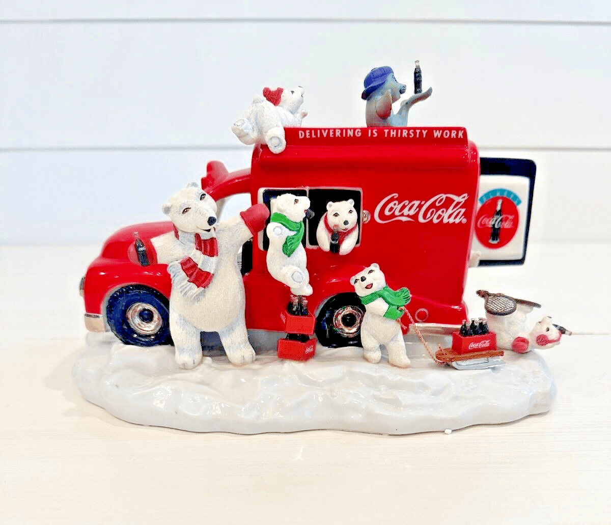 1998 Coca Cola Always Franklin Mint Wind Up Musical Motion Sculpture Truck-NICE! - Thumbnail 4