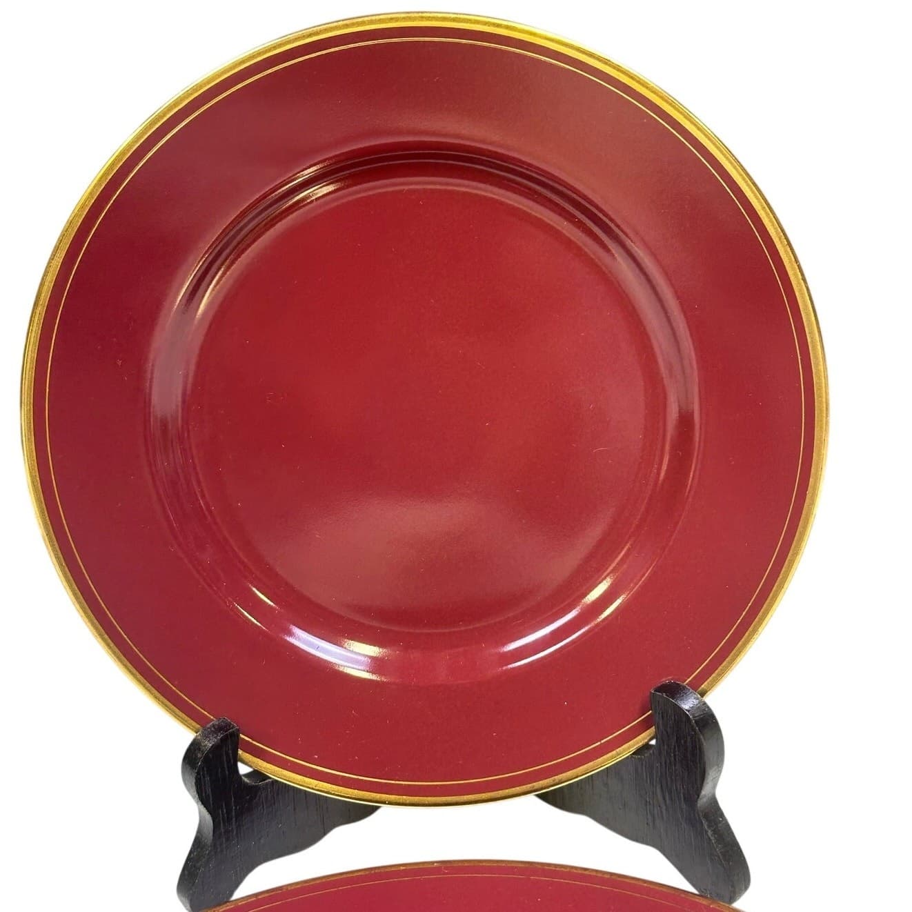 Fitz & Floyd Rare Pavillion Plum Retired 1987-1988 Salad Plates-Set of 2 - Thumbnail 2