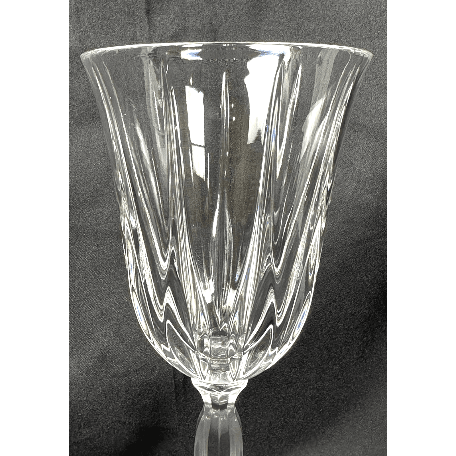 Noritake VENDOME Crystal Water Goblet Vintage Retired 8 5/8" Stunning! - Thumbnail 5