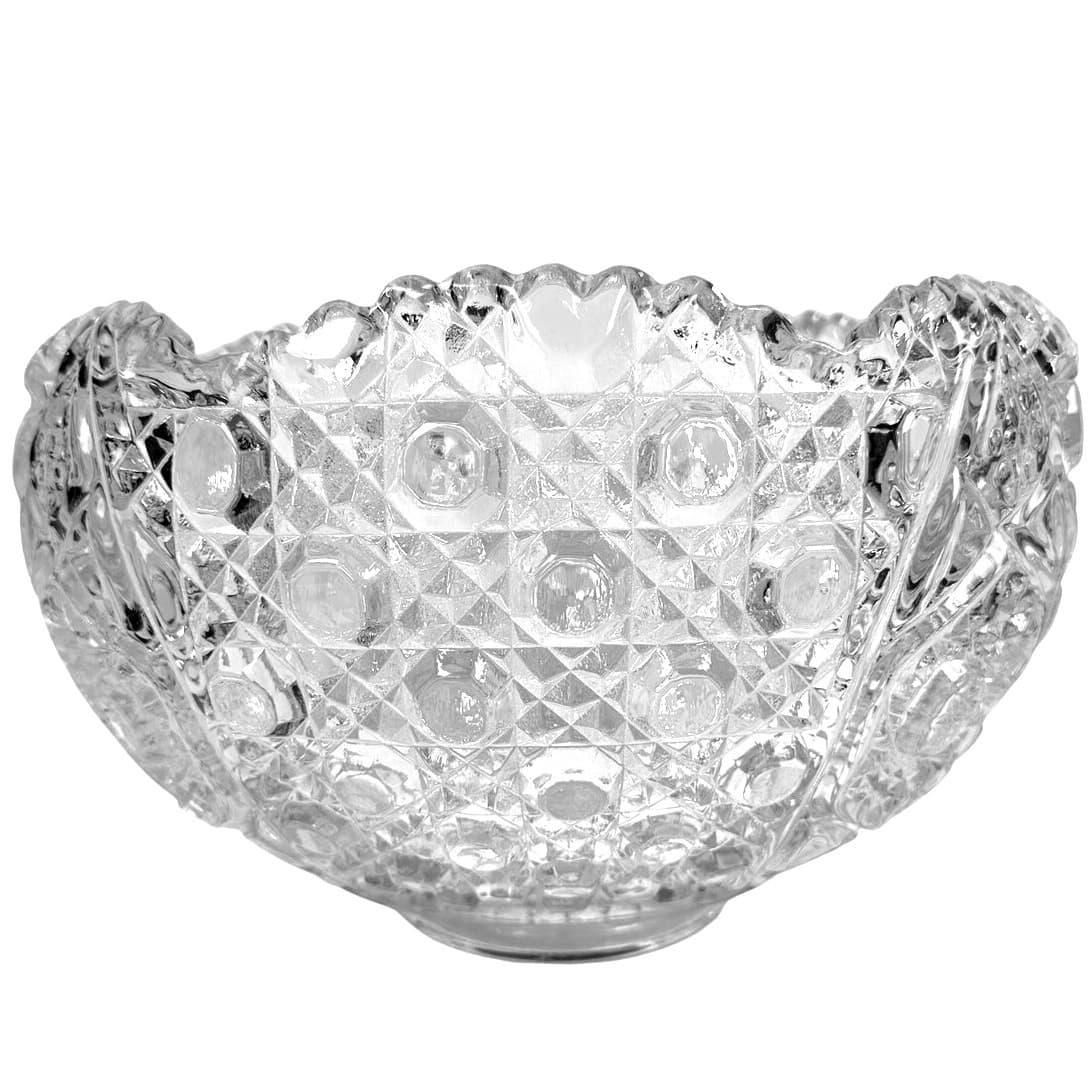 L E Smith Glass Company Daisy & Button Punch Bowl Set with 17 Cups-Excellent! - Thumbnail 2