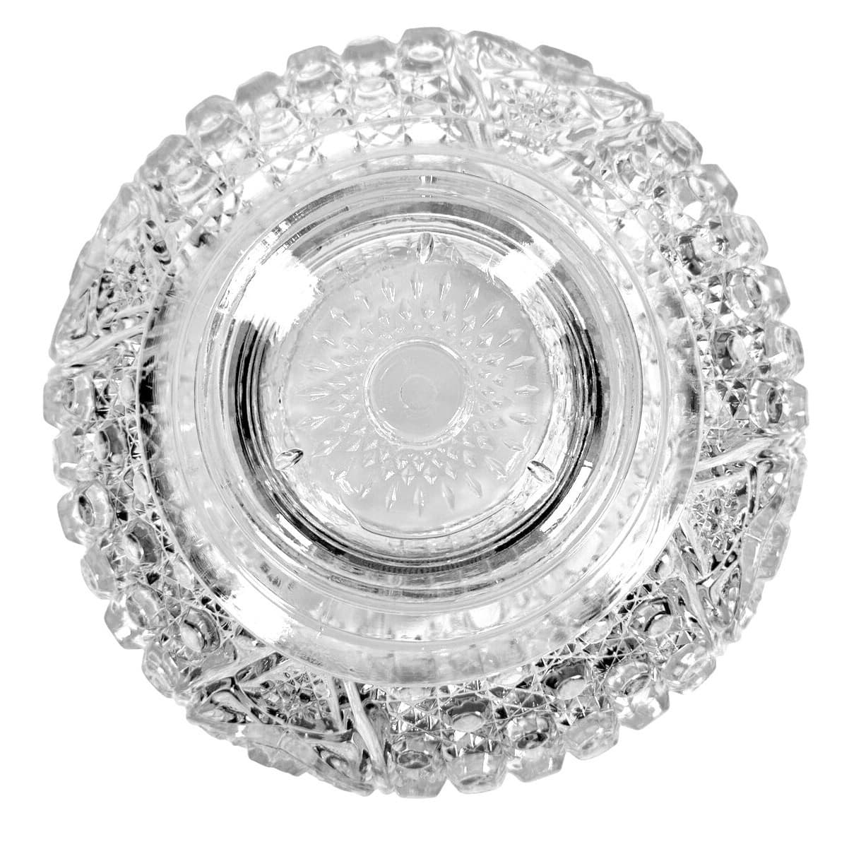 L E Smith Glass Company Daisy & Button Punch Bowl Set with 17 Cups-Excellent! - Thumbnail 6