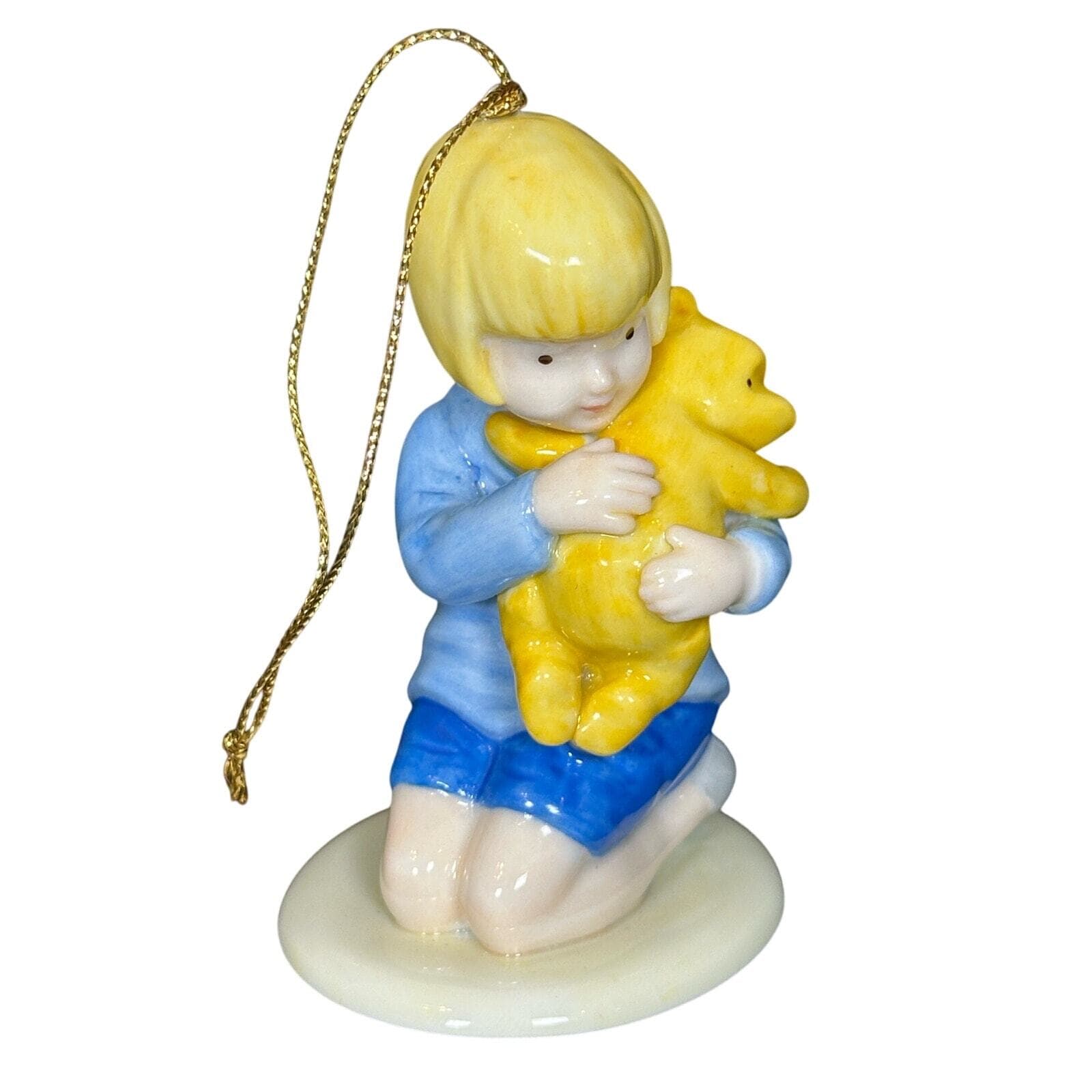 Disney Christopher Robin Pooh Bear "How I Do Love You" Porcelain Ornament! - Thumbnail 4