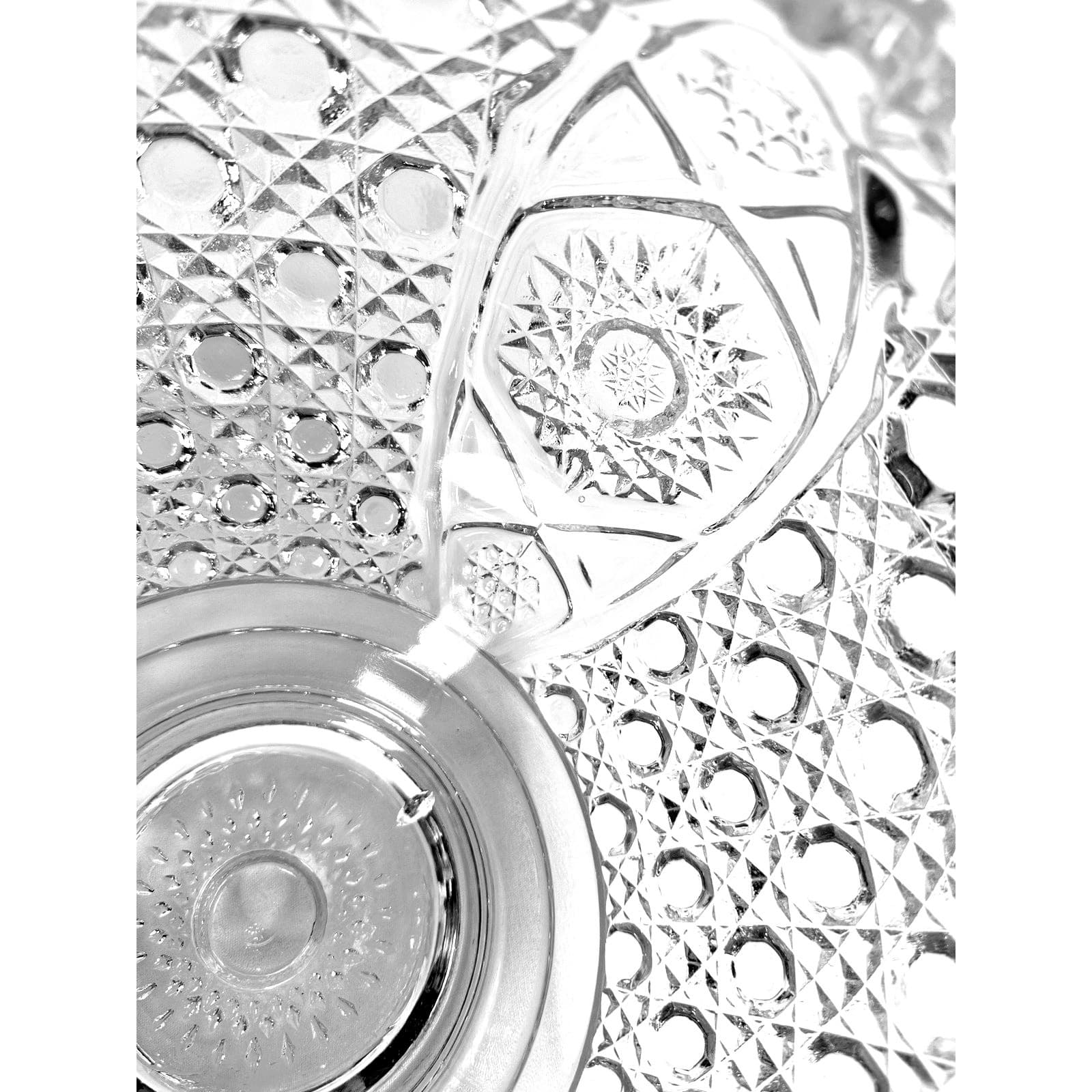 L E Smith Glass Company Daisy & Button Punch Bowl Set with 17 Cups-Excellent! - Thumbnail 10