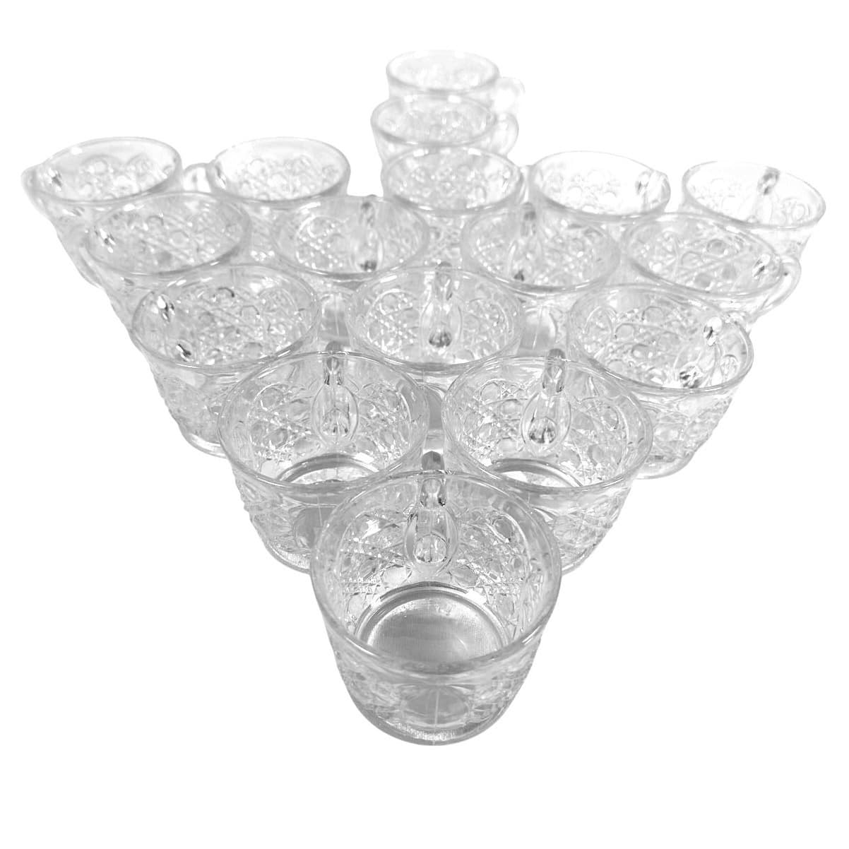 L E Smith Glass Company Daisy & Button Punch Bowl Set with 17 Cups-Excellent! - Thumbnail 4