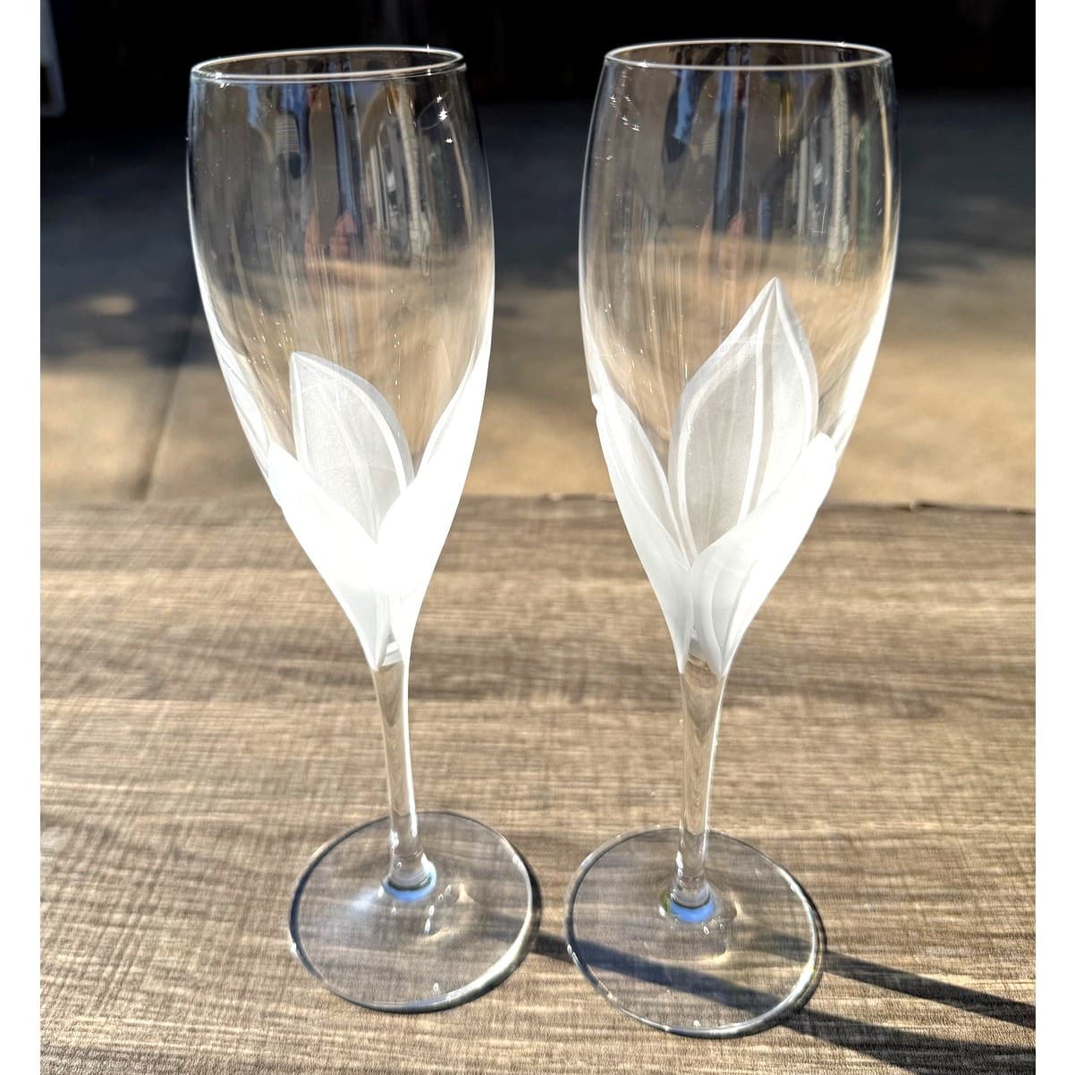 Cristal D'Arques-Durand Retired 2000-2002 'Linette' Champagne Flutes-Set of 2 - Thumbnail 7