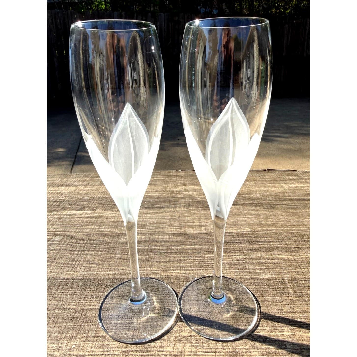 Cristal D'Arques-Durand Retired 2000-2002 'Linette' Champagne Flutes-Set of 2