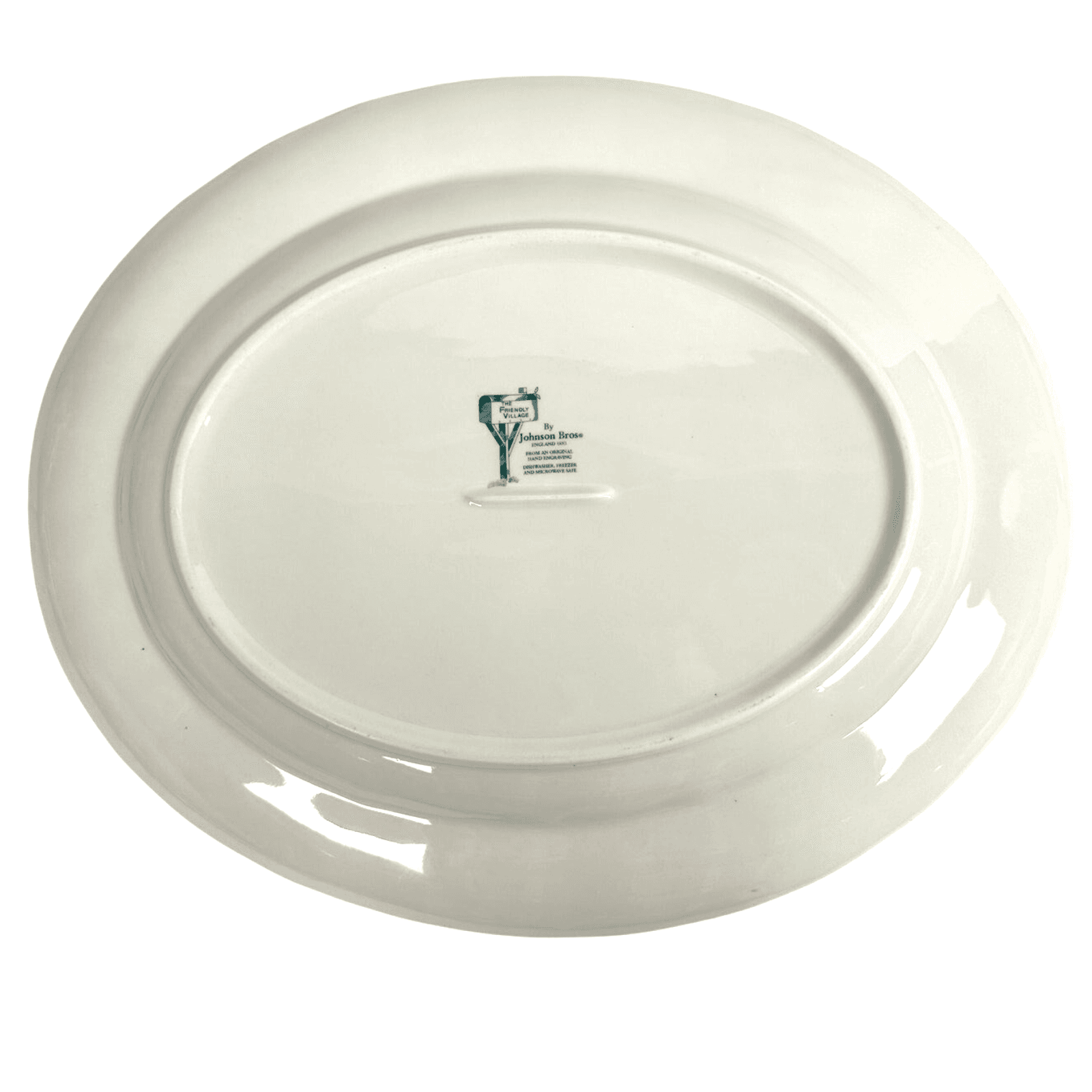 Johnson Bros England Friendly Village Covered Bridge 15.5" Oval Serving Platter - Thumbnail 7