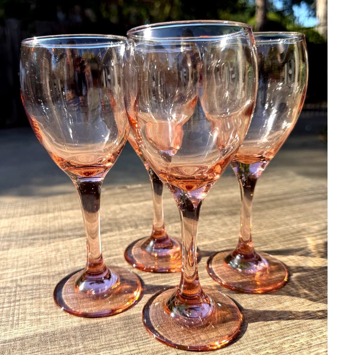 Libbey Retired 1997-1998 'Premiere Pink' Water/Wine Goblets-Excellent-Set of 4 - Thumbnail 5