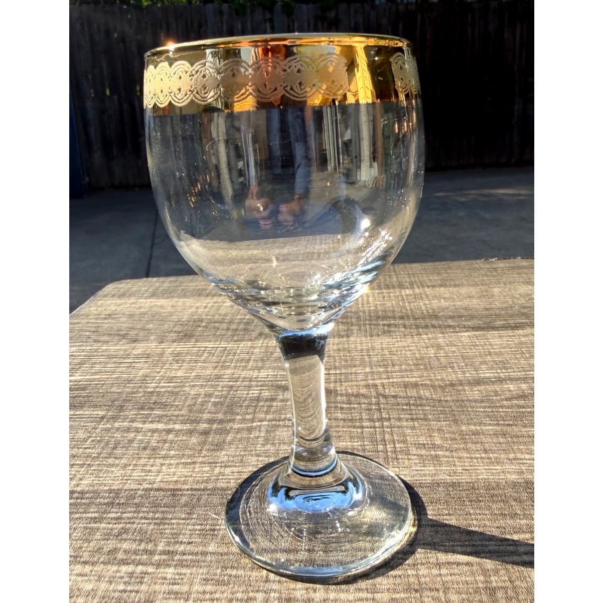 Moroccan Style MCM Gold Encrusted/Blue Motif 5.5" Stem Sherry Glasses-Set of 4 - Thumbnail 3