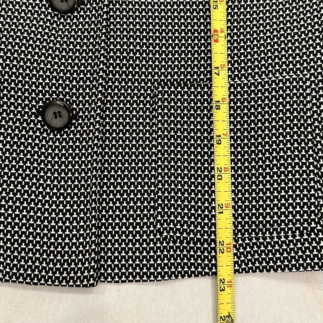 Sharon Young Houndstooth Check Black & White Womans Blazer Sz 10 USA VG - Thumbnail 9