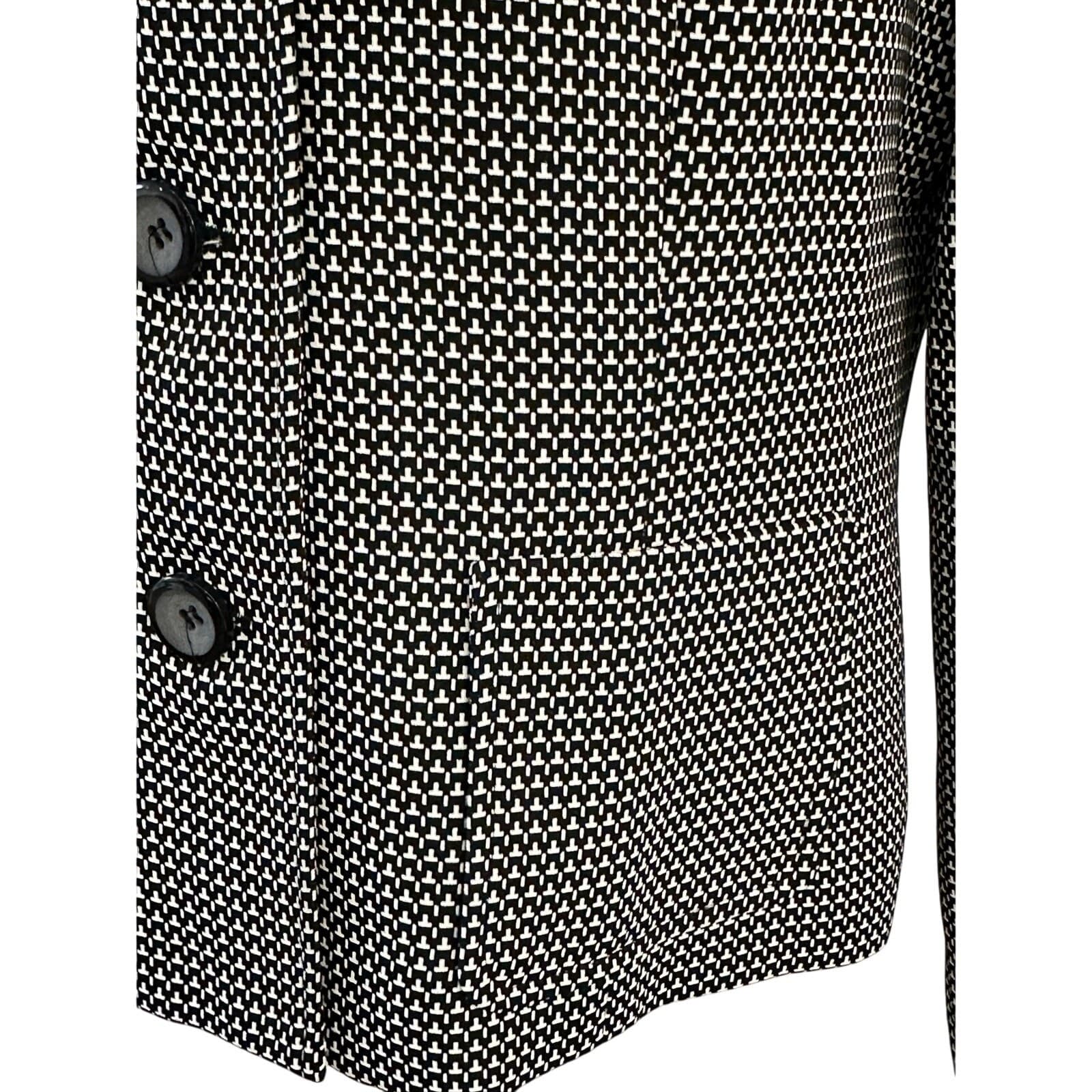 Sharon Young Houndstooth Check Black & White Womans Blazer Sz 10 USA VG - Thumbnail 3