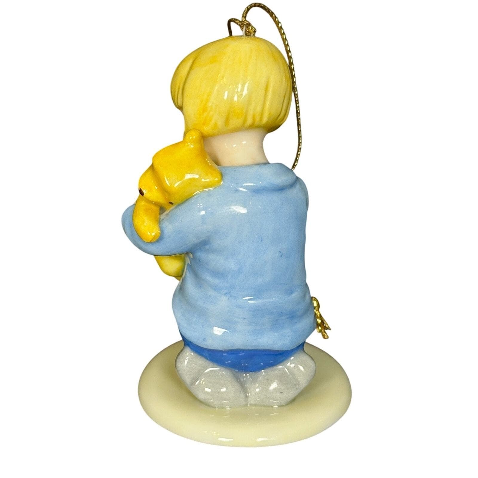 Disney Christopher Robin Pooh Bear "How I Do Love You" Porcelain Ornament! - Thumbnail 2