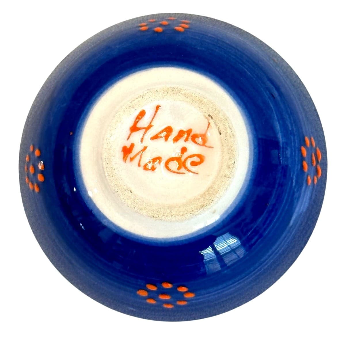 Turkish Handcrafted 3" Vibrant and Colorful Cobalt Blue Meze Dipping Bowl - Thumbnail 4