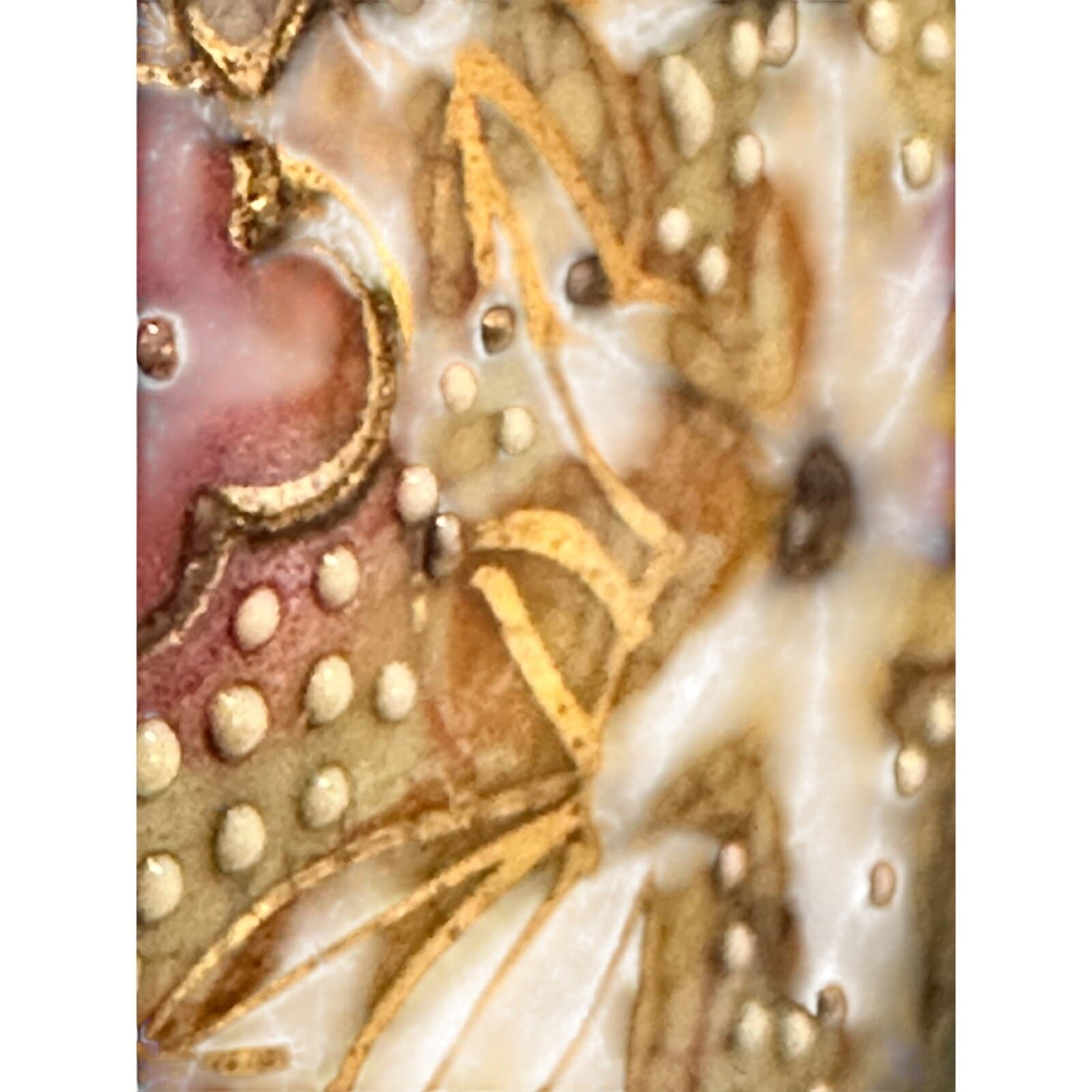 Japanese Satsuma Moriage Hand Painted 16.25" Egg Peacock Design Gold Gilt Work - Thumbnail 16