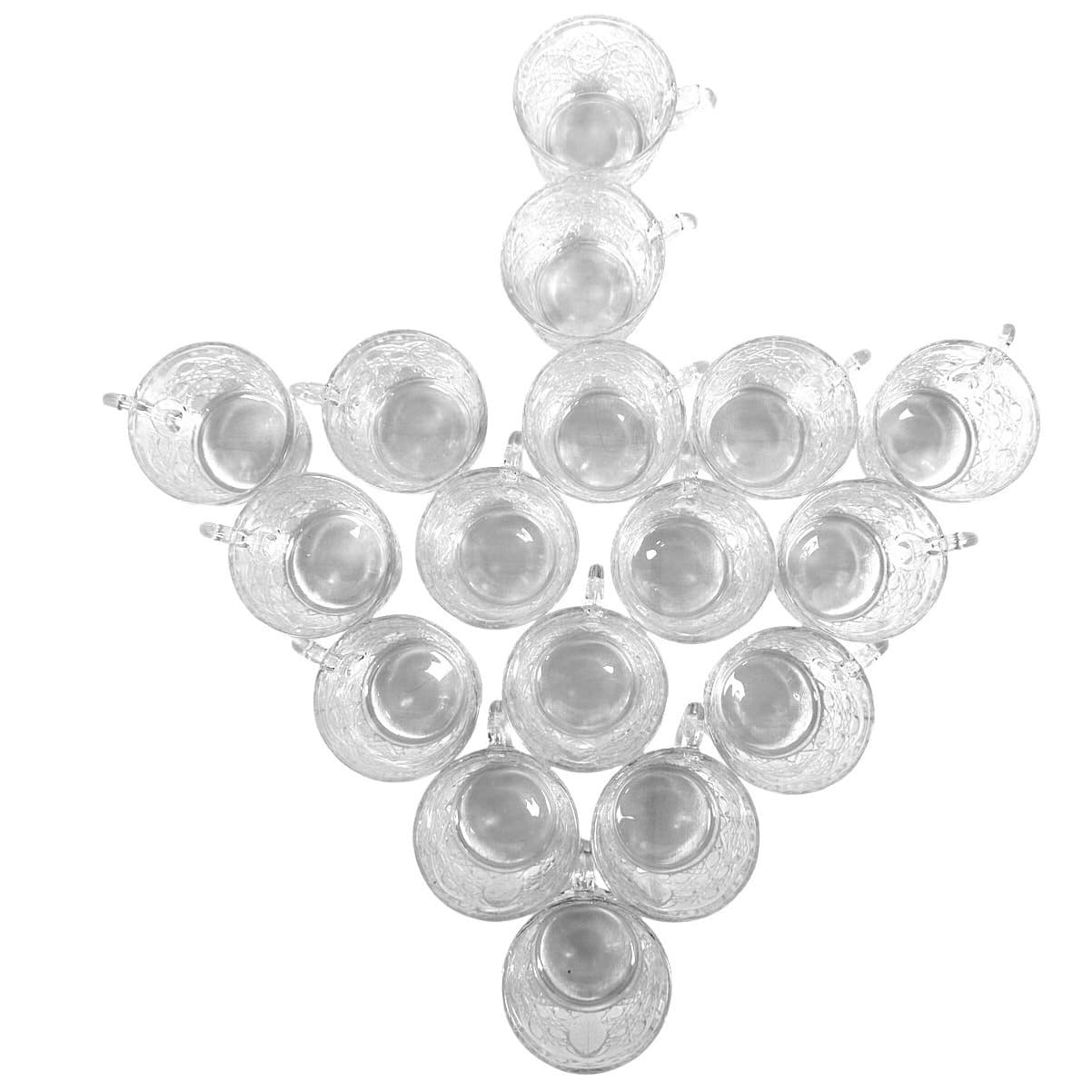 L E Smith Glass Company Daisy & Button Punch Bowl Set with 17 Cups-Excellent! - Thumbnail 11