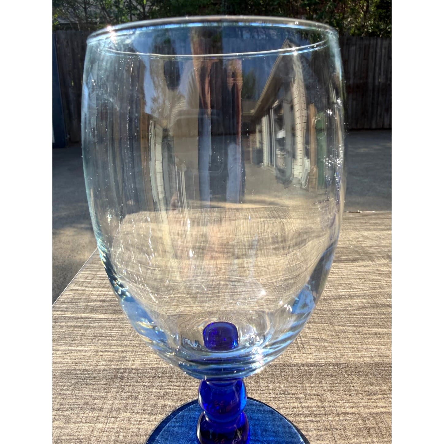 Libbey Retired 2006-2009 Metropolis Blue Stem 7.25" Iced Tea Glasses-Set of 4 - Thumbnail 5
