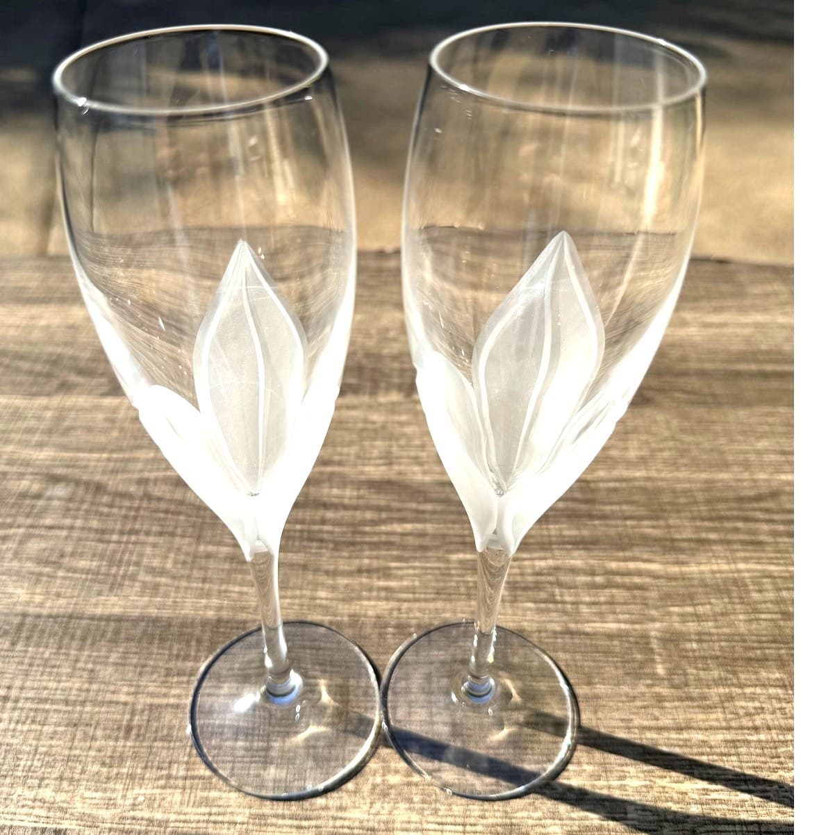 Cristal D'Arques-Durand Retired 2000-2002 'Linette' Champagne Flutes-Set of 2 - Thumbnail 2