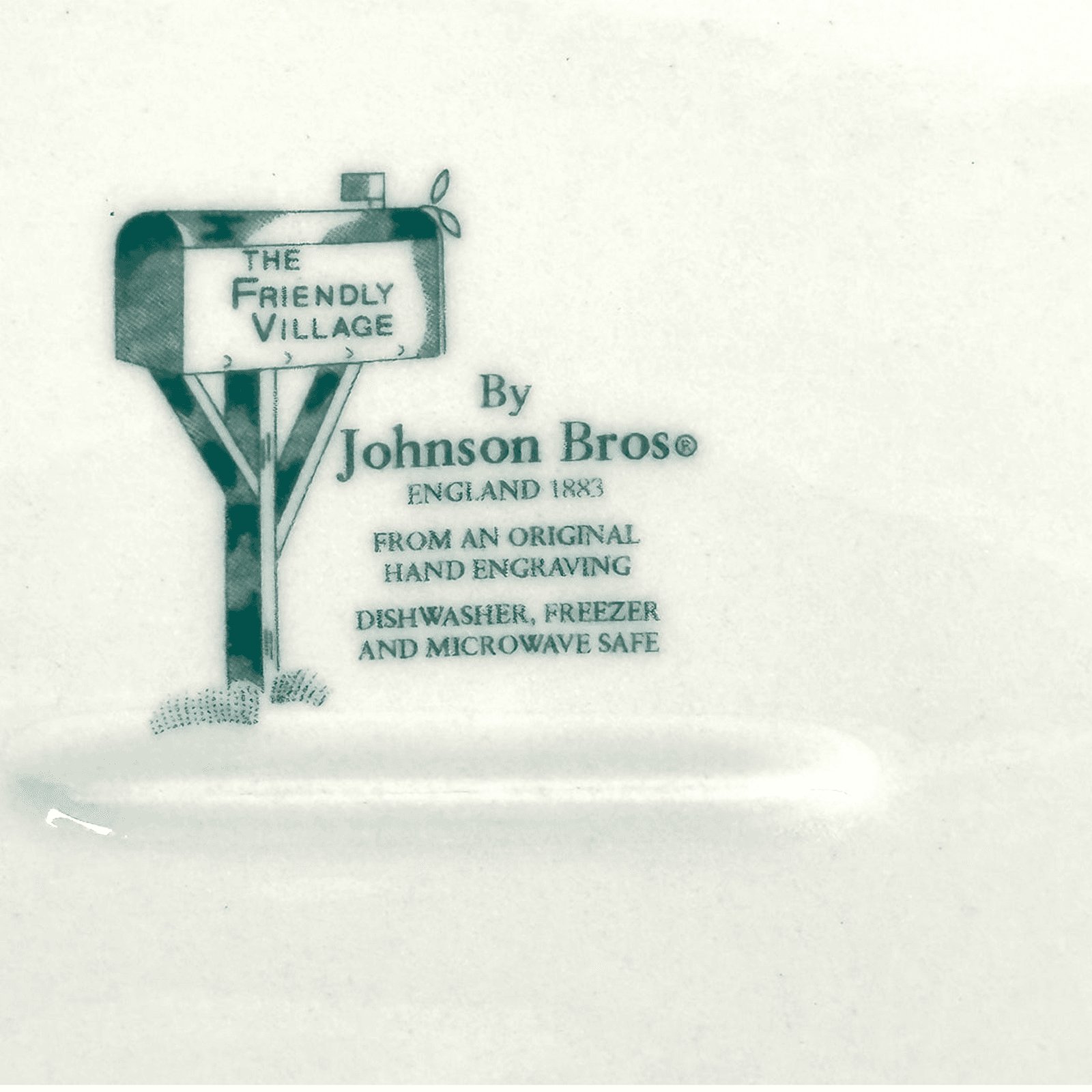 Johnson Bros England Friendly Village Covered Bridge 15.5" Oval Serving Platter - Thumbnail 8