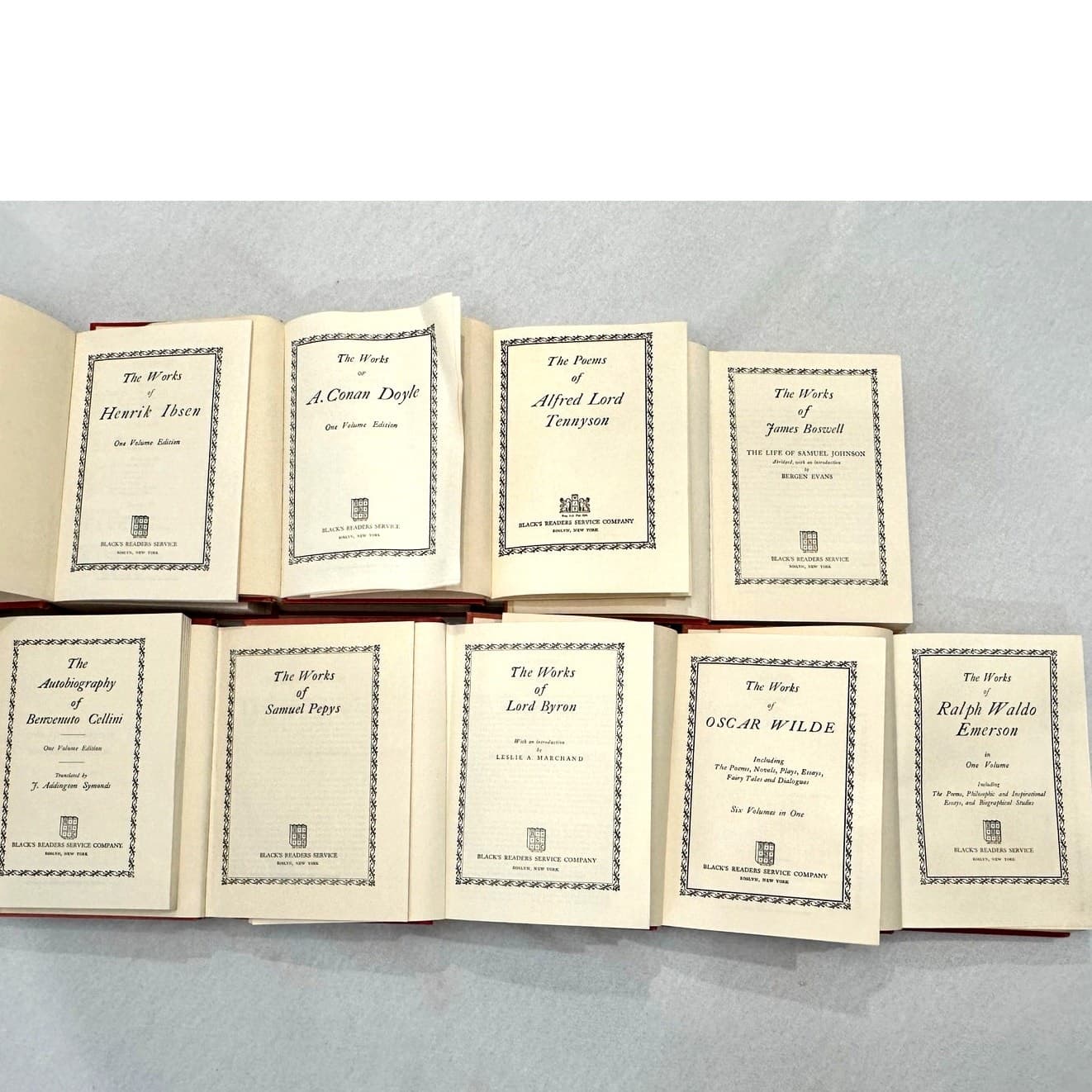 Blacks Readers Service 9 Volumes “The Works Of …” Master Authors Vintage Set - Thumbnail 2