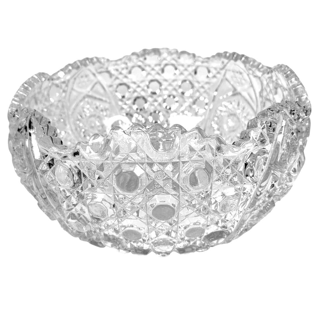 L E Smith Glass Company Daisy & Button Punch Bowl Set with 17 Cups-Excellent! - Thumbnail 3