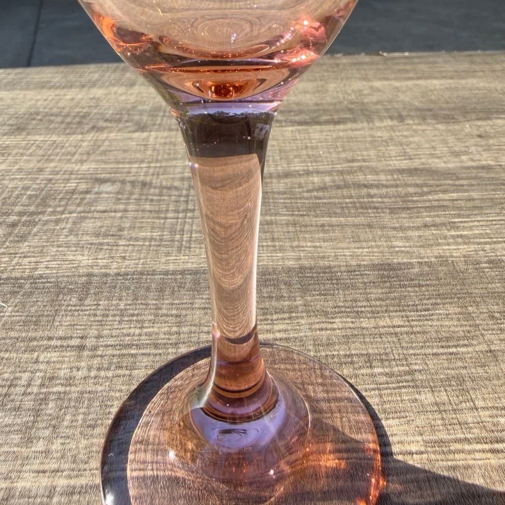 Libbey Retired 1997-1998 'Premiere Pink' Water/Wine Goblets-Excellent-Set of 4 - Thumbnail 7