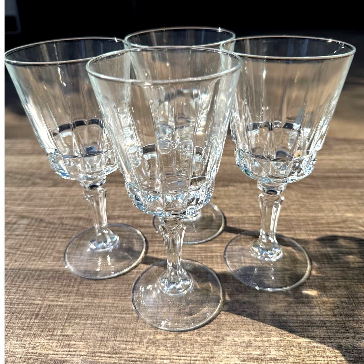 Cristal D'Arques-Durand Retired 'Chantelle' Claret Wine Glasses-Set of 4 - Thumbnail 4