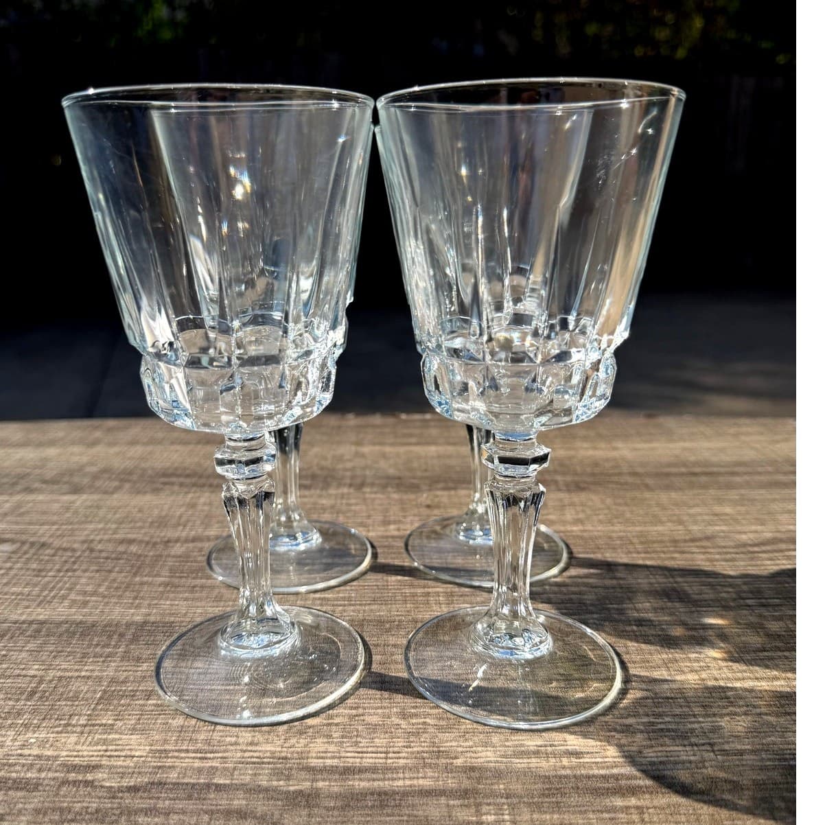 Cristal D'Arques-Durand Retired 'Chantelle' Claret Wine Glasses-Set of 4 - Thumbnail 7