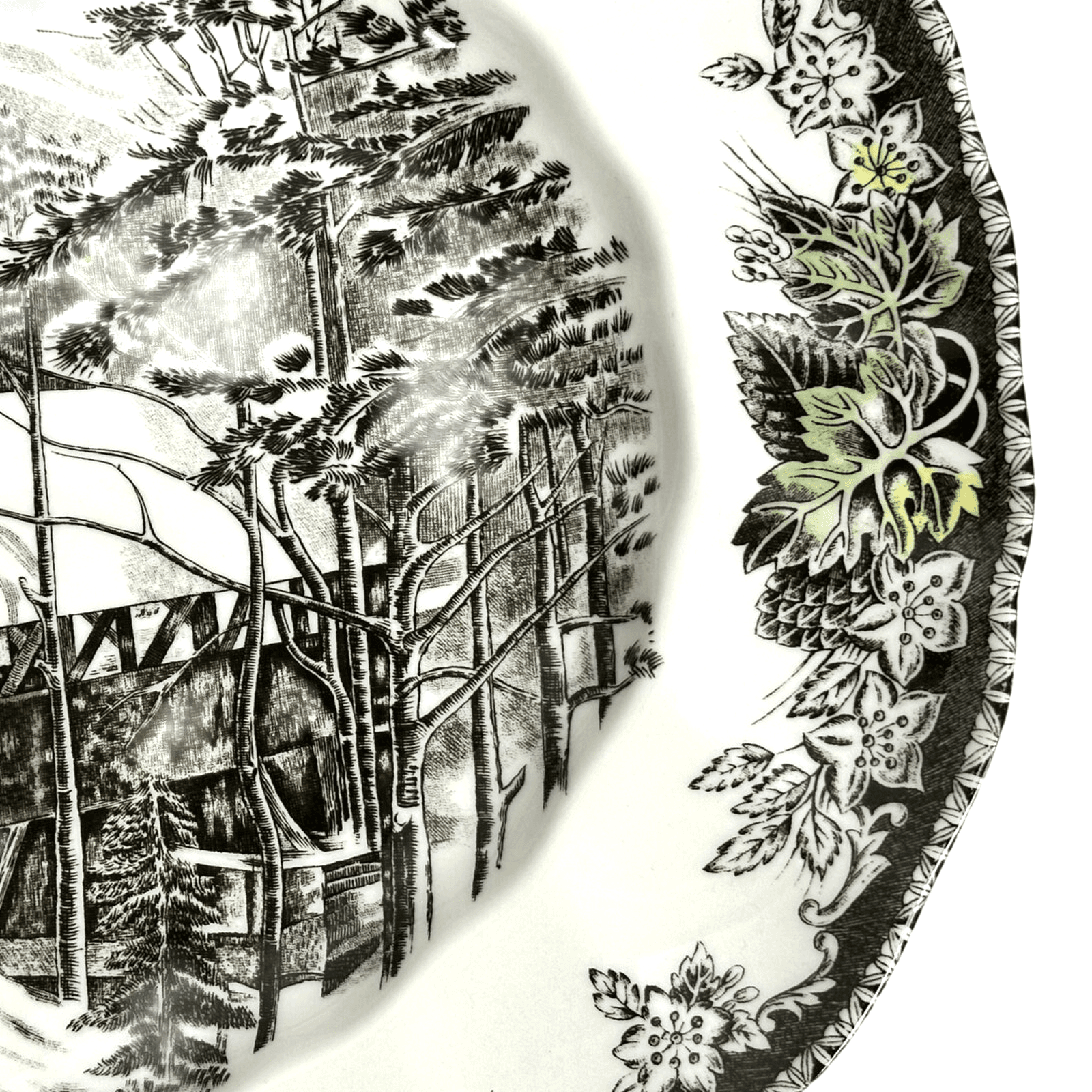 Johnson Bros England Friendly Village Covered Bridge 15.5" Oval Serving Platter - Thumbnail 5