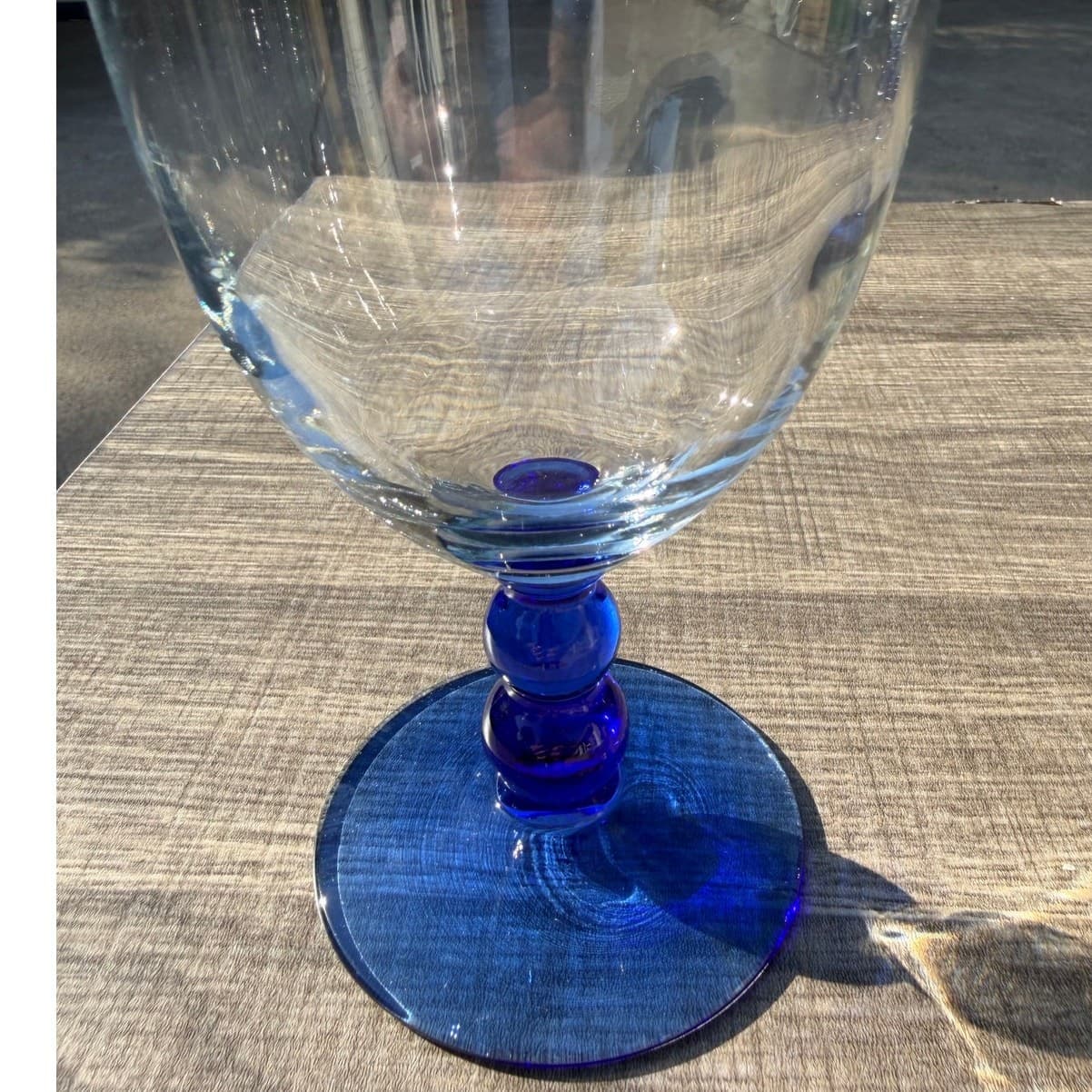 Libbey Retired 2006-2009 Metropolis Blue Stem 7.25" Iced Tea Glasses-Set of 4 - Thumbnail 8