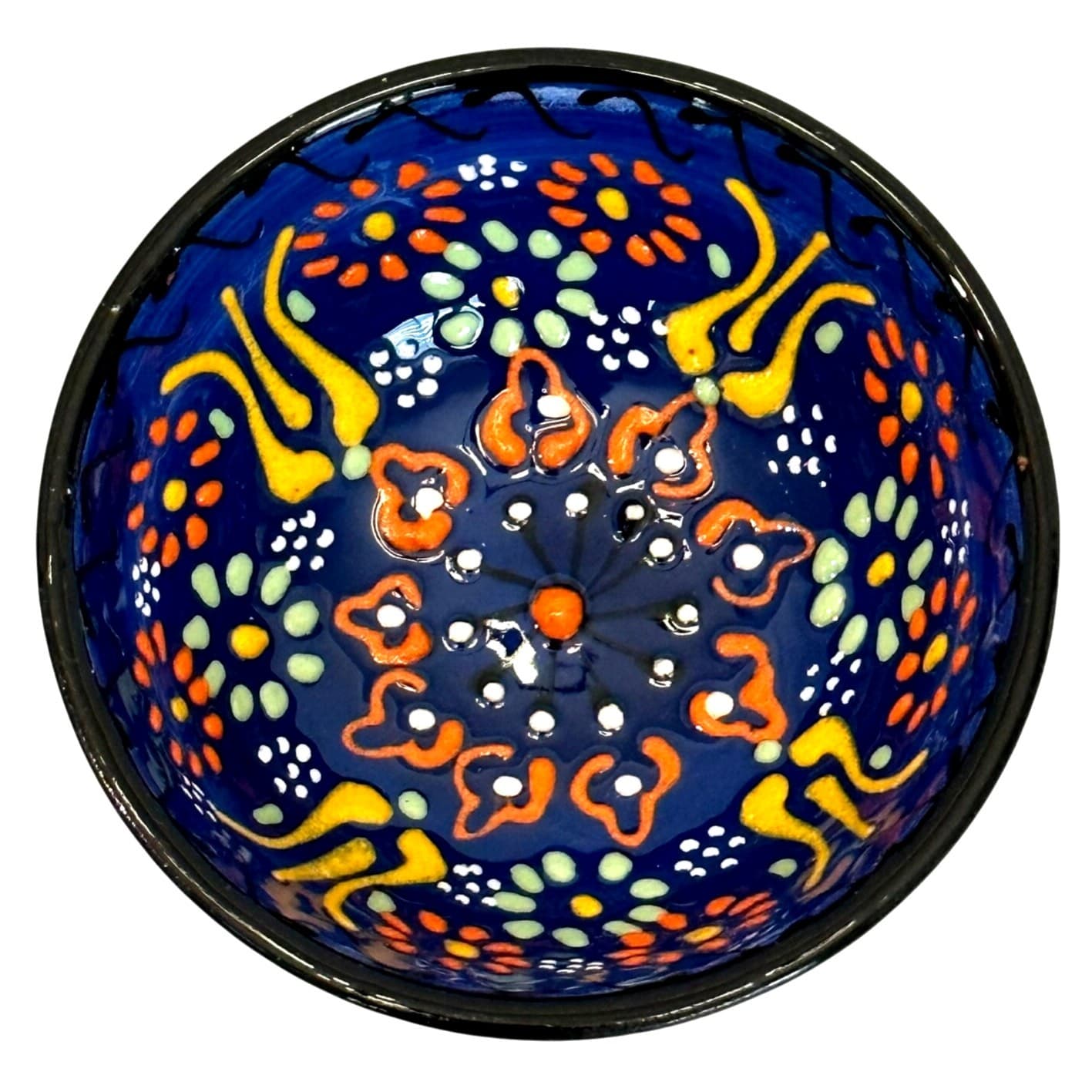 Turkish Handcrafted 3" Vibrant and Colorful Cobalt Blue Meze Dipping Bowl