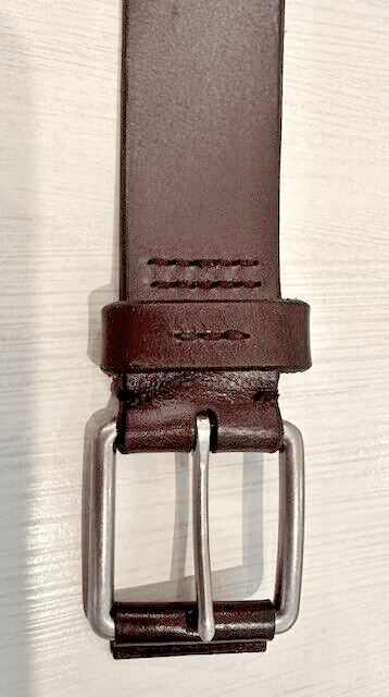 Wrangler Men's Rugged Leather Jean Belt Brushed Metal Buckle-Size 40 - Thumbnail 2