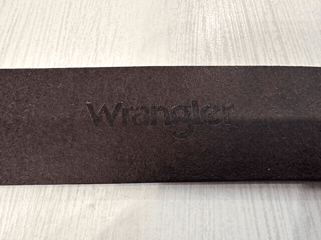 Wrangler Men's Rugged Leather Jean Belt Brushed Metal Buckle-Size 40 - Thumbnail 5