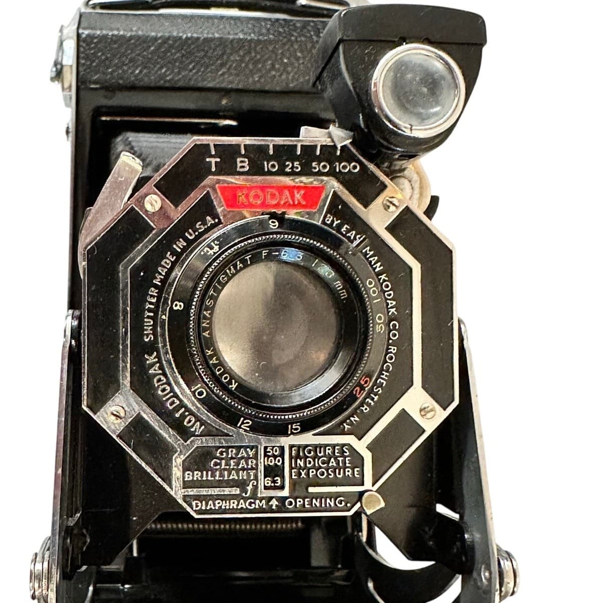 Kodak Vintage 1930s Six-16 Octagonal Art Deco Folding Camera 126mm F 6.3 Lens - Thumbnail 4