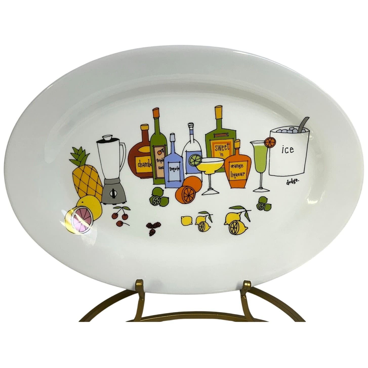Margarita by Ursula Dodge 1970s Platter Salt Dish & 8 Appetizer Plate Set-Retro - Thumbnail 8
