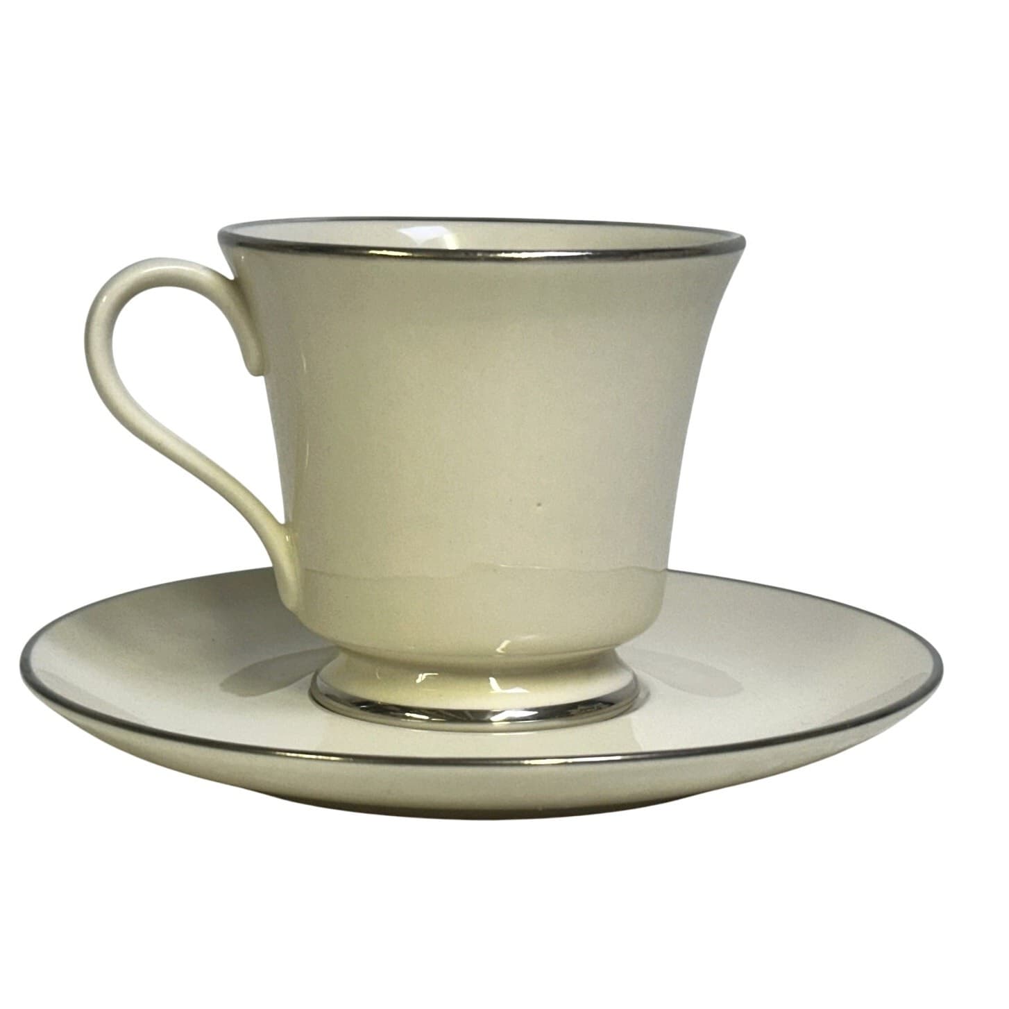 Royal Devon Triomphe Retired 'Christmas' Platinum Trim Cup and Saucer Set-Rare - Thumbnail 2