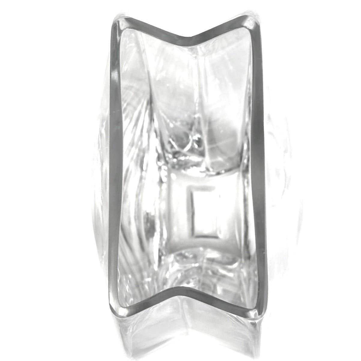Contemporary Abstract Heavy Clear Glass Pillow Vase-A Fresh Flower's Friend! - Thumbnail 3