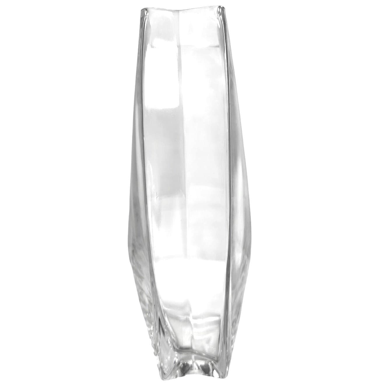 Contemporary Abstract Heavy Clear Glass Pillow Vase-A Fresh Flower's Friend! - Thumbnail 2