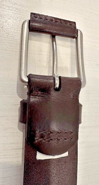 Wrangler Men's Rugged Leather Jean Belt Brushed Metal Buckle-Size 40 - Thumbnail 3
