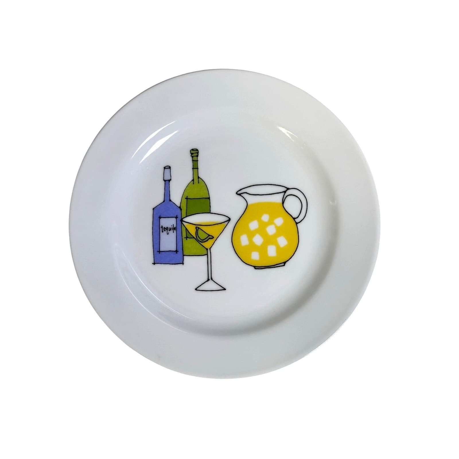 Margarita by Ursula Dodge 1970s Platter Salt Dish & 8 Appetizer Plate Set-Retro - Thumbnail 3