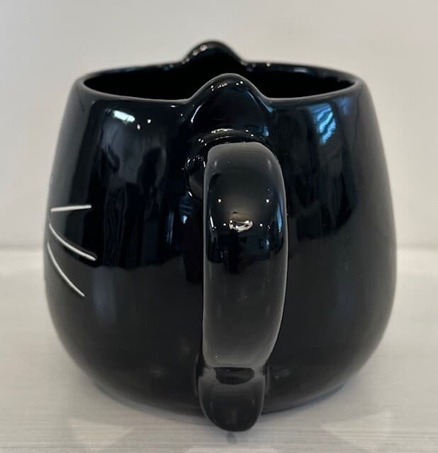 Cute! Black Cat Coffee Mug with Ears! - Thumbnail 2