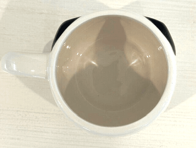 White Puppy Coffee Cup Mug with Black Eye! CUTE!! - Thumbnail 5