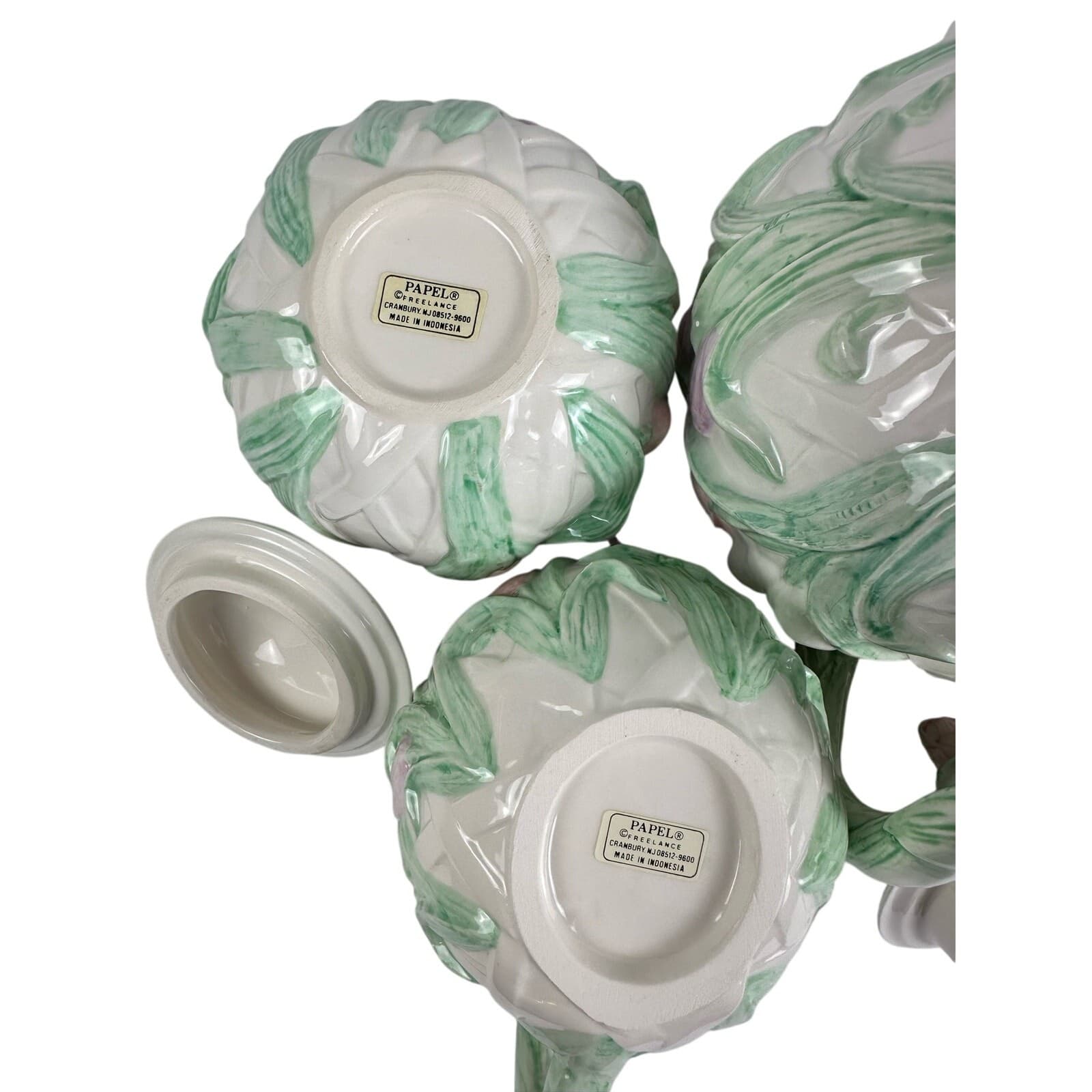 PAPEL Pink Tulip Teapot Sugar & Creamer 3 Piece Set - Thumbnail 20