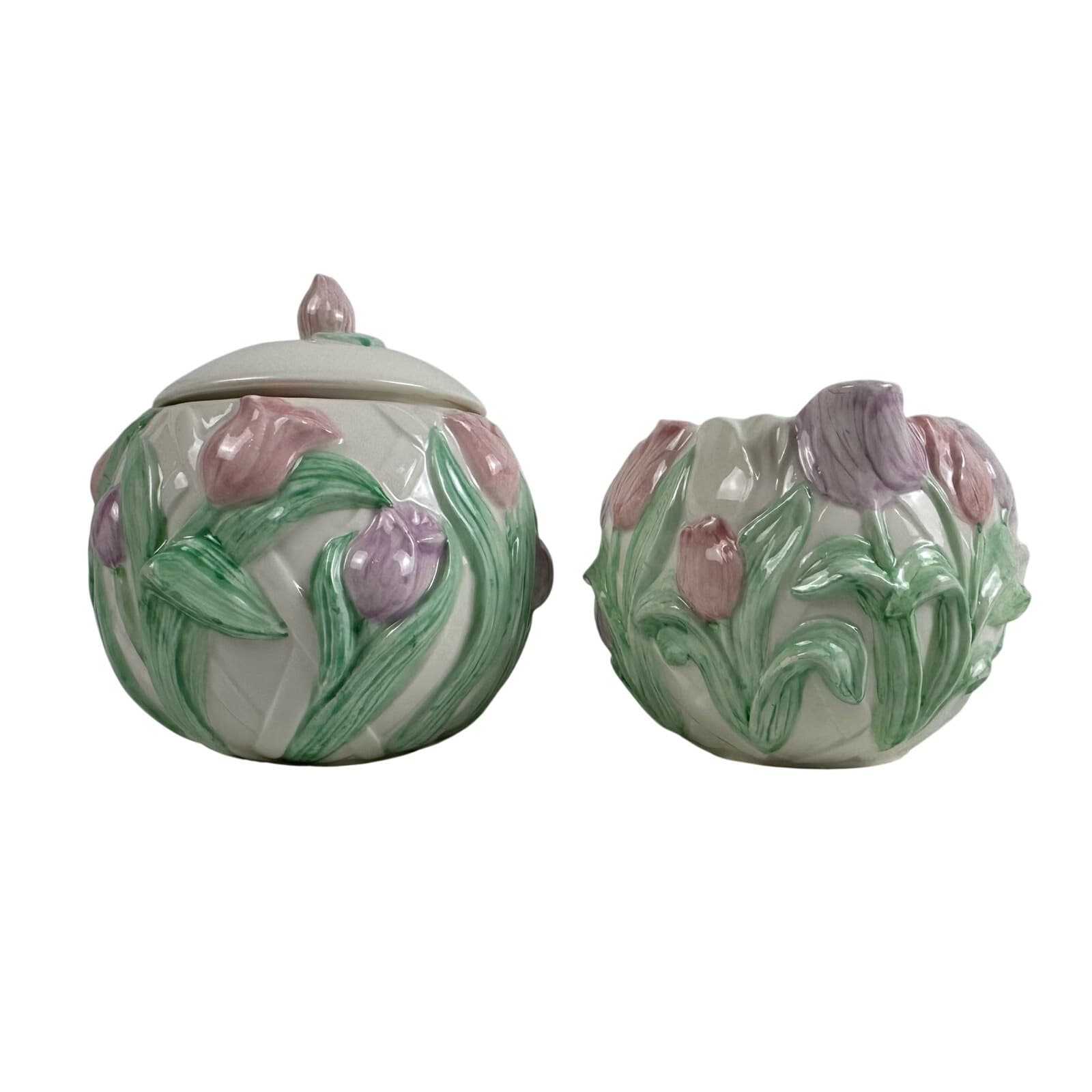 PAPEL Pink Tulip Teapot Sugar & Creamer 3 Piece Set - Thumbnail 13