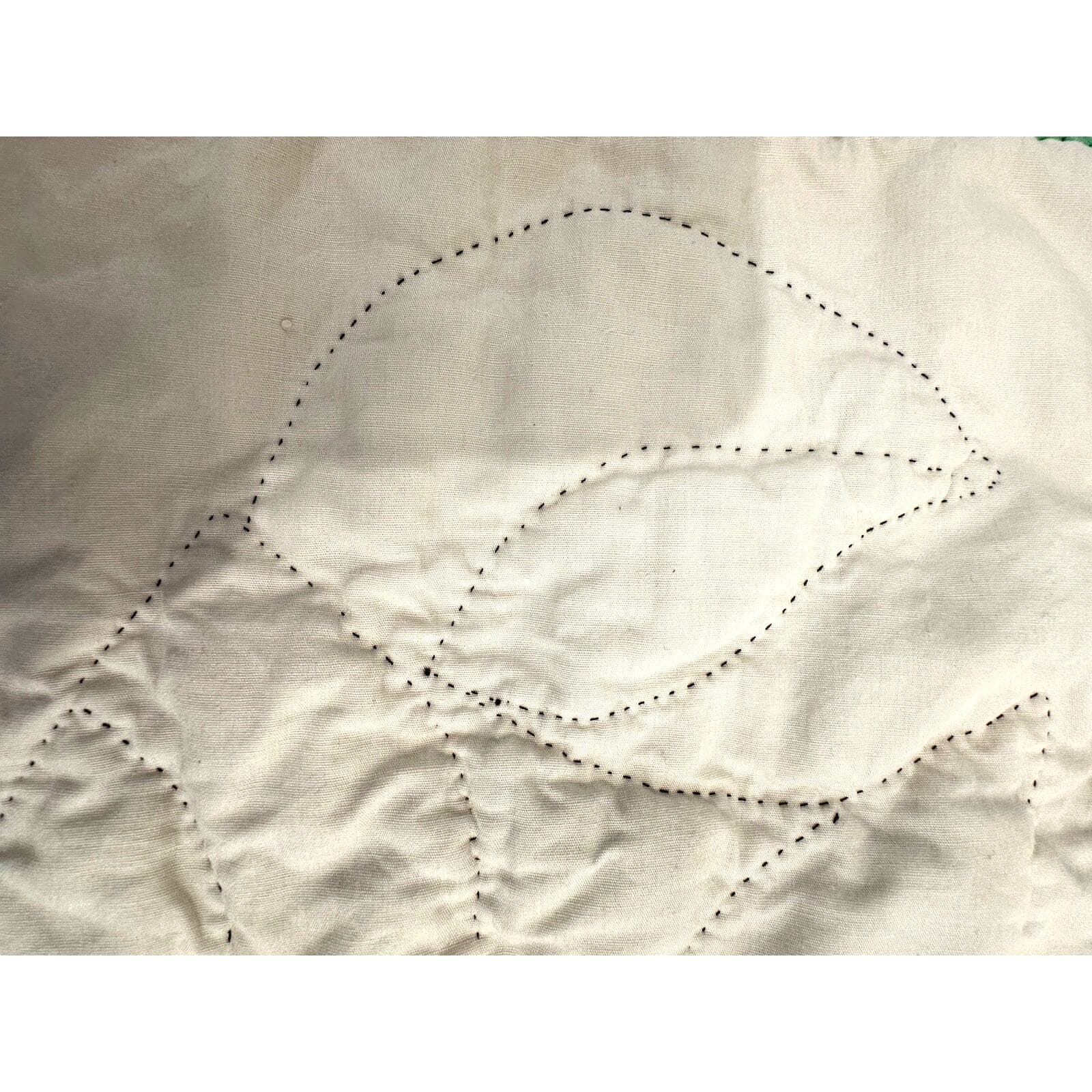 Handmade Large Cloth Vintage Hot Pad with Tulip and Leaves Design! - Thumbnail 4