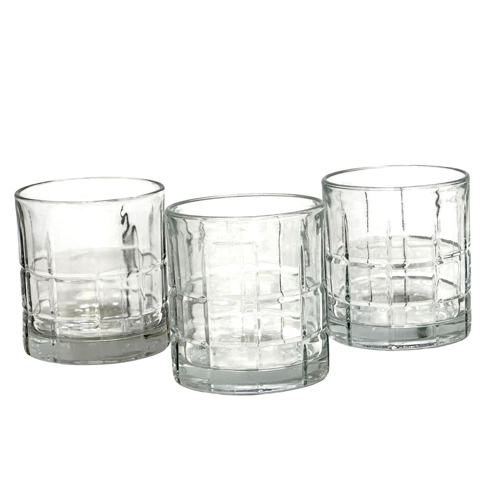 Anchor Hocking Manchester Rocks Old Fashioned 10.5 oz Whiskey Glasses-Set of 3