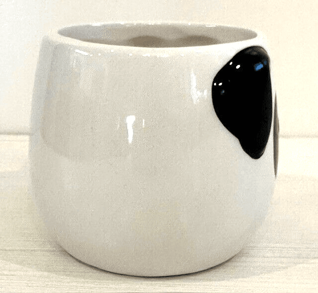 White Puppy Coffee Cup Mug with Black Eye! CUTE!! - Thumbnail 4