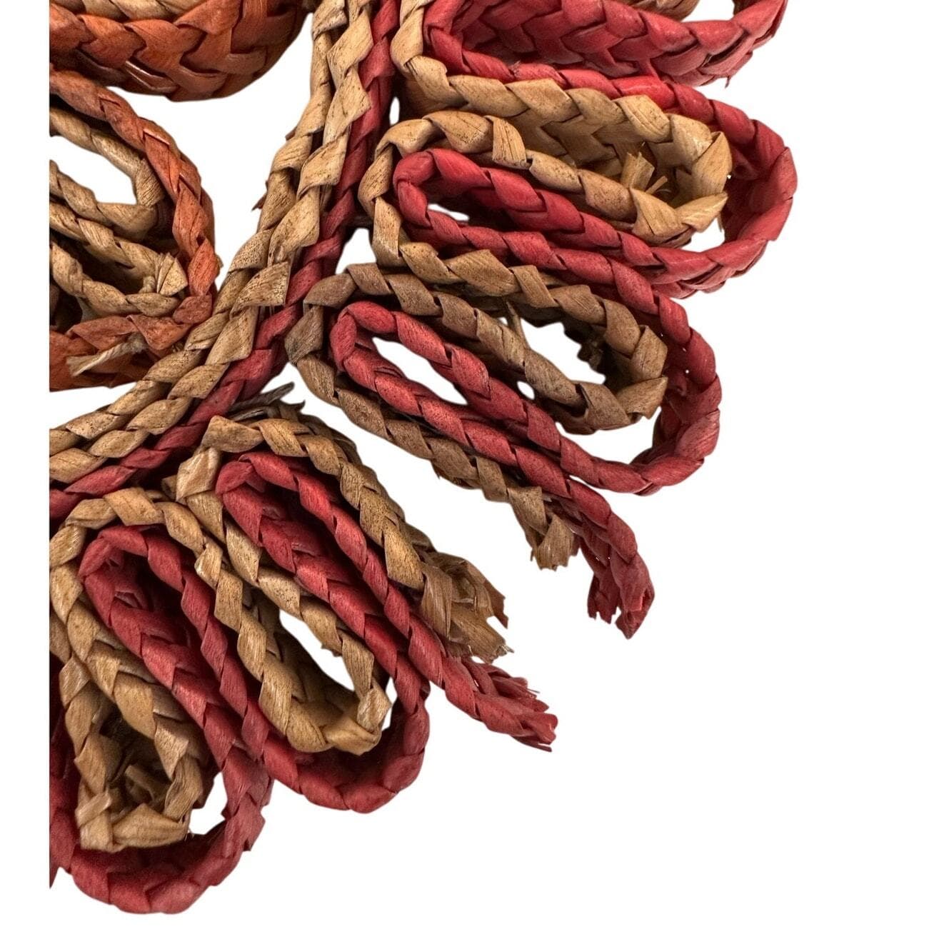 Rafia Straw Rattan Wicker Trivets Hot Pads-Set of 4! - Thumbnail 4
