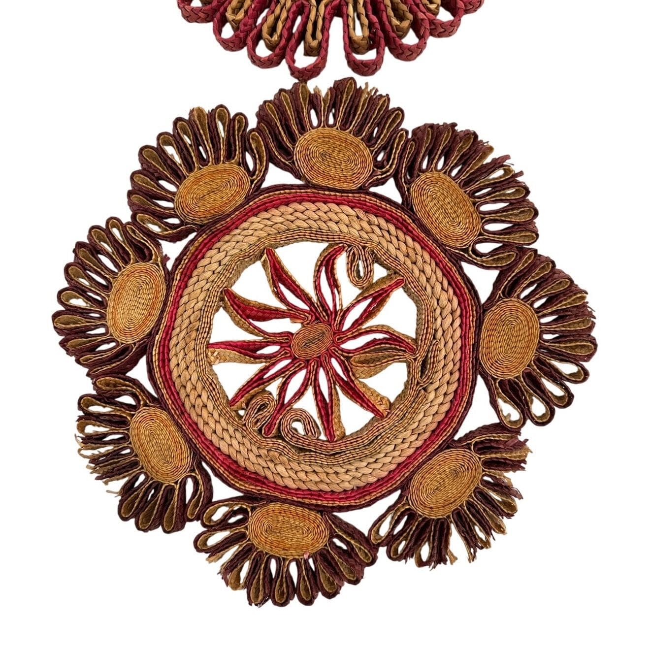 Rafia Straw Rattan Wicker Trivets Hot Pads-Set of 4! - Thumbnail 5